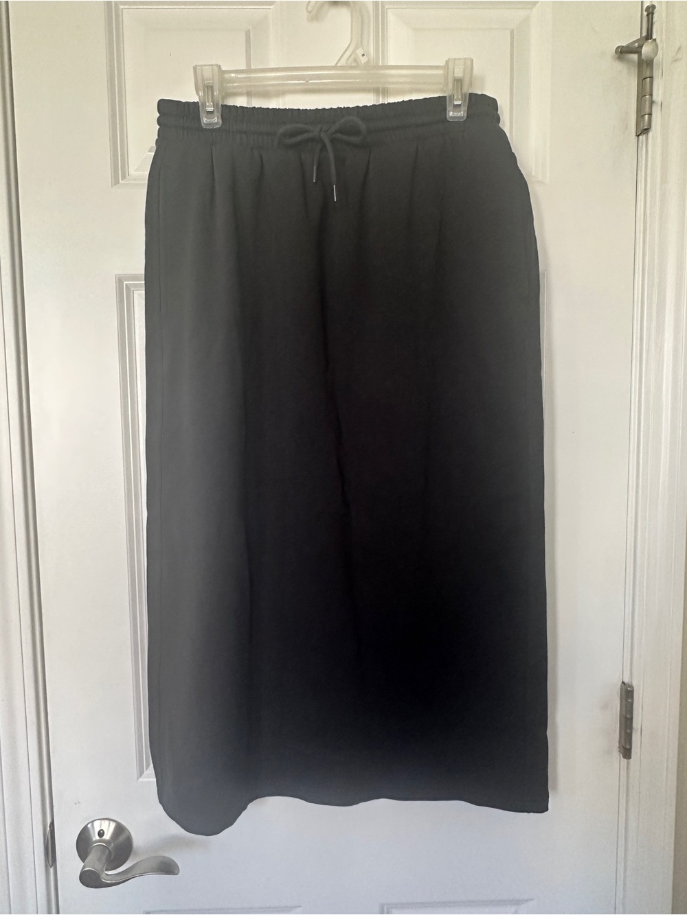 Old Navy Black Drawstring Midi Skirt with Elastic Waist